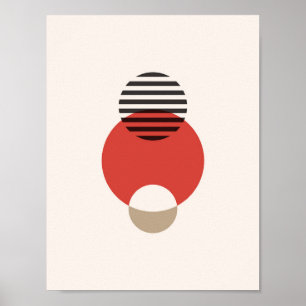 Poster Arte Geométrica Abstrato Escandinava