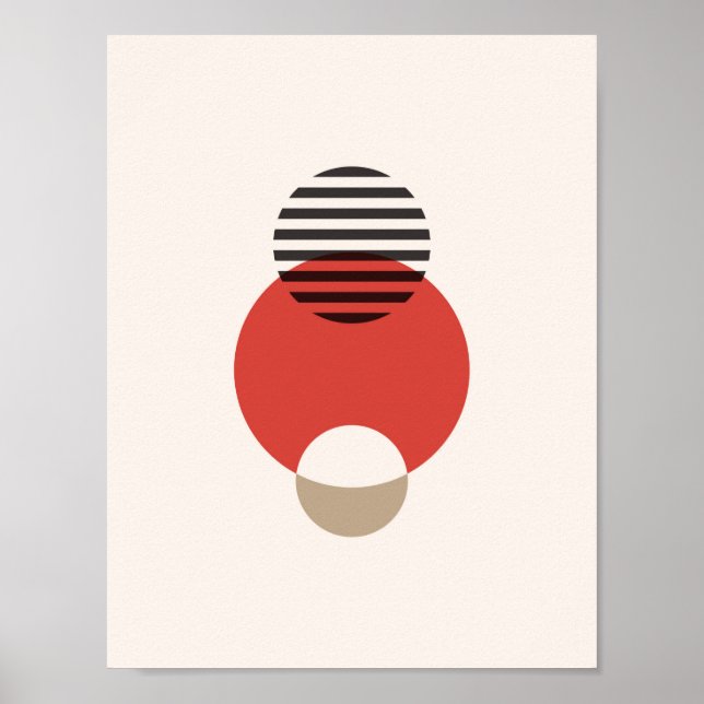 Poster Arte Geométrica Abstrato Escandinava (Frente)