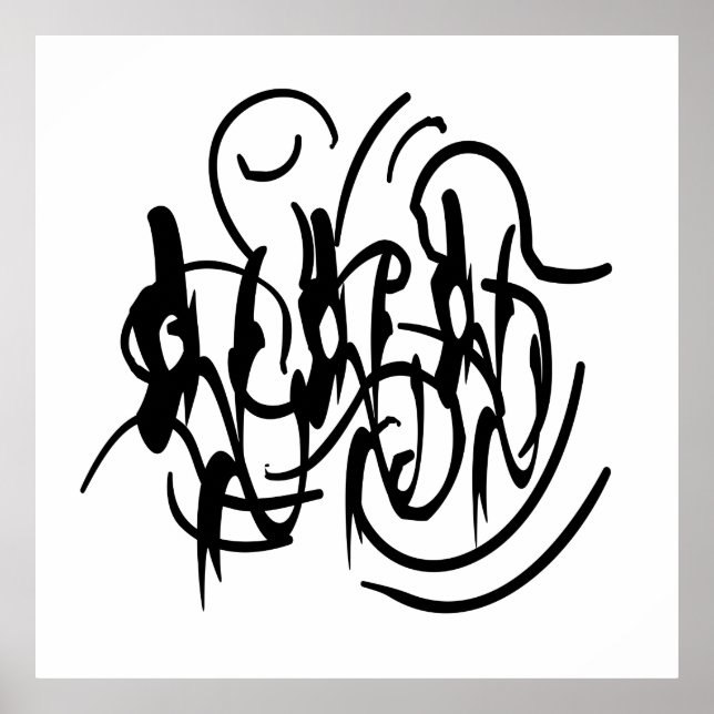 Poster arte geométrica abstrato moderna (Frente)