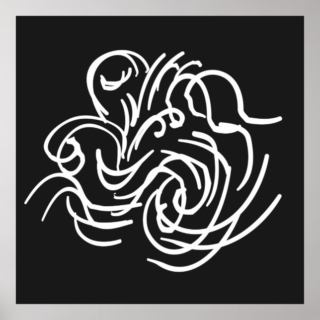 Poster Arte geométrica abstrato modernista (Frente)