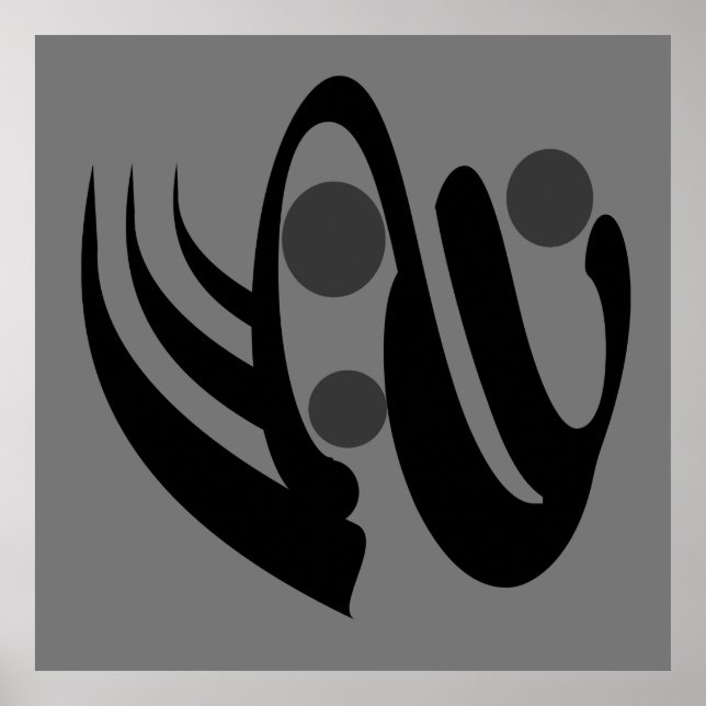 Poster Arte geométrica abstrato modernista (Frente)