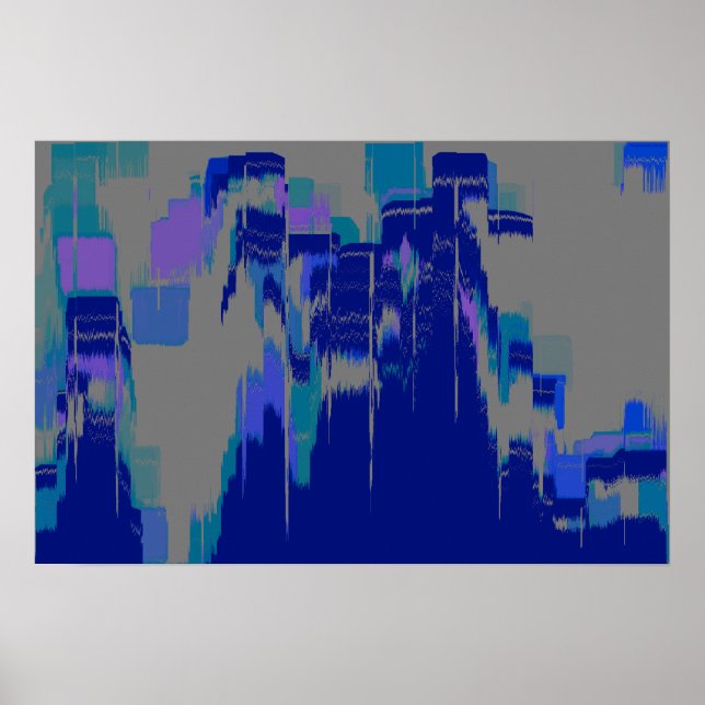 Poster Arte Geométrica "Chuva Atingindo Janela" (Frente)