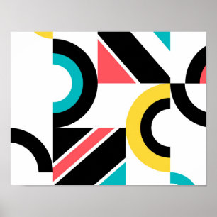 Poster Arte geométrica colorida, urbana, moderna