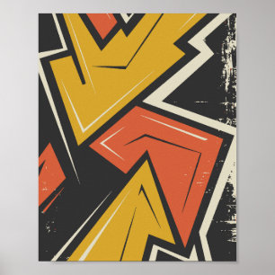 Poster Arte Geométrica das Ruas Vibrantes