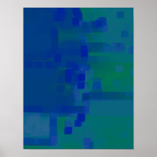 Póster Arte Geométrica "DeepBlue"