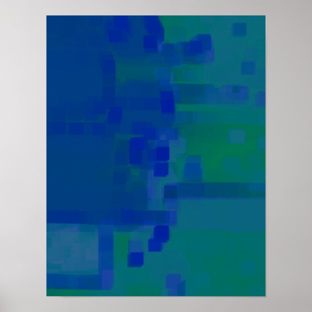 Póster Arte Geométrica "DeepBlue" (Frente)