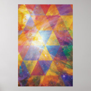 Poster Arte Geométrica Galáxica
