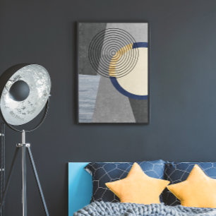 Poster Arte Geométrica Industrial Moderna