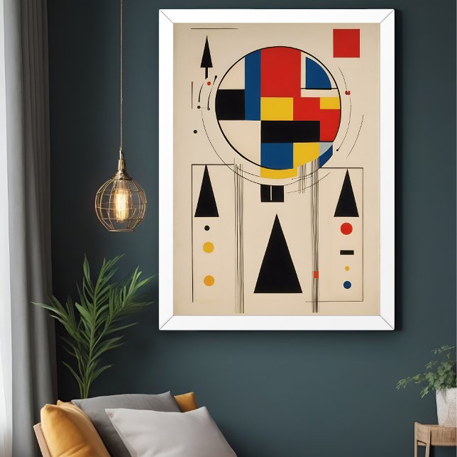 Poster Arte Geométrica Minimalista Inspirada em Bauhaus (Criador carregado)