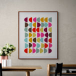 Poster Arte Geométrica Moderna no Outono Terrestre<br><div class="desc">Arte Geométrica Moderna em Poster de outono Terrestre</div>