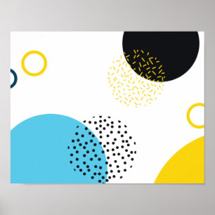 Poster Arte geométrica moderna, simples, divertida, esti