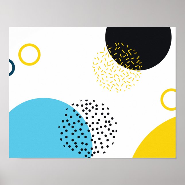 Poster Arte geométrica moderna, simples, divertida, estil (Frente)