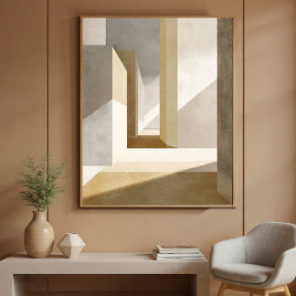 Poster Arte Geométrica para Parede de Corredor para Decor