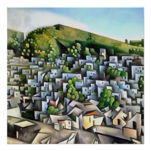 Póster Arte Geométrico do Assentamento Histórico de Kayak