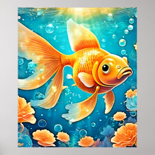 Poster Arte Goldfish Submarino
