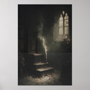 Poster Arte Gótica de Escadaria de Catedral de Velas Vito