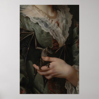 Poster Arte Gótica Vitoriana de Morcego Academia Sombria