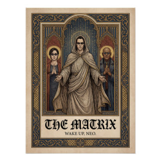 Póster Arte Gótico Cartaz do Filme The Matrix Neo