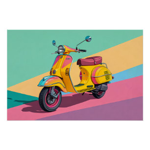 Póster Arte Gráfica de Bicicleta Pop Art – Decoração Mode