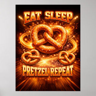 Poster Arte Gráfica de Pretzel Flamejante