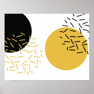 Poster Arte gráfica geométrica urbana simples, moderna 