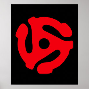Poster arte gravada 45 RPM do adaptador para geeks da
