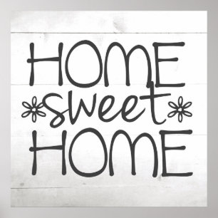 Poster Arte Home doce Home da parede do sinal