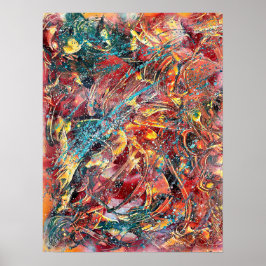Poster Arte impressa abstrata colorida – Ignition No. 1