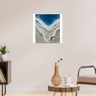Poster Arte impressa de ondas oceânicas de cristal