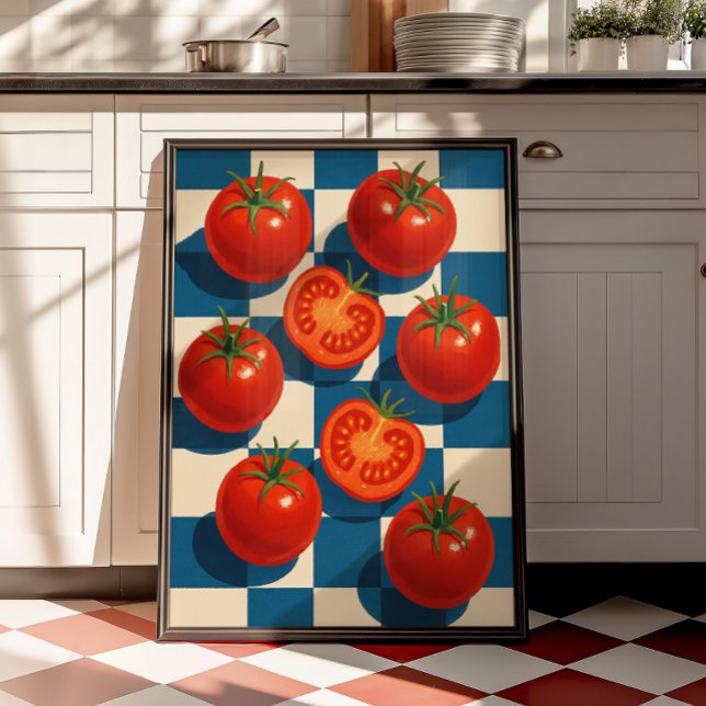 Poster Arte Impressa de Parede de Cozinha de Tomate Vinta (Criador carregado)