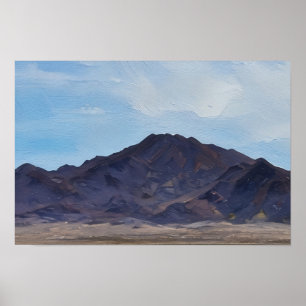 Poster Arte Impressionista do Vale e Cordilheira de Mojav
