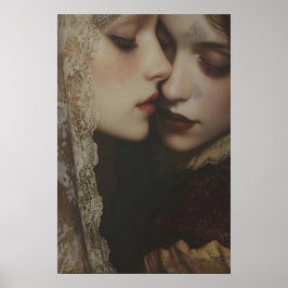 Poster Arte Imprimível de Romance Sombrio Lésbico Estétic
