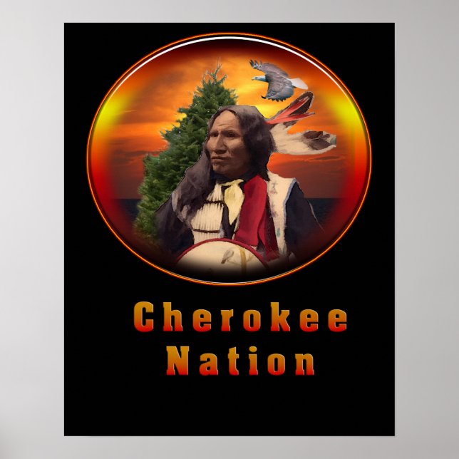 Póster Arte índia Cherokee (Frente)