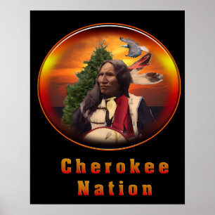 Póster Arte indiana Cherokee