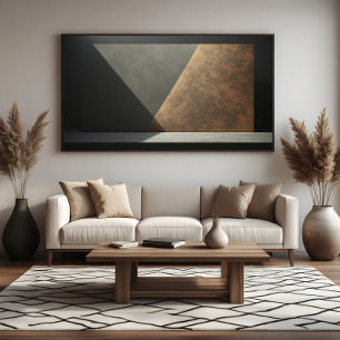 Poster Arte Industrial Abstrata de Ferrugem e Concreto