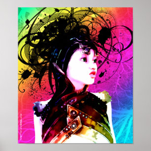 Póster Arte industrial do surrealismo do funk criativo