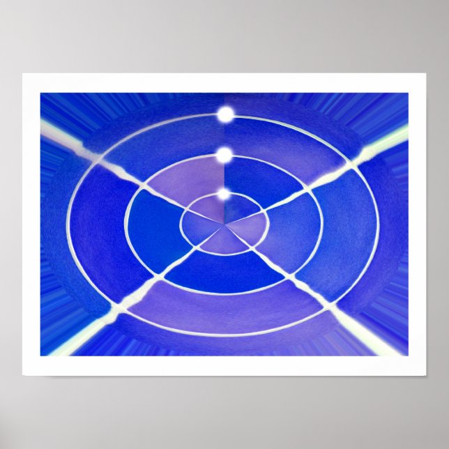 Póster Arte infinidade azul (Frente)