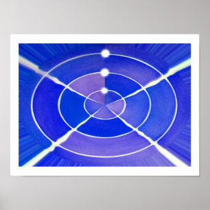 Póster Arte infinita azul