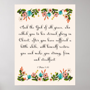 Poster Arte inspirada cristã - 1 5:10 de Peter