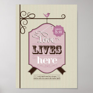 Poster Arte inspirada na Escritura de Bíblia Cristã