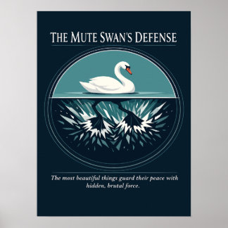 Poster Arte Inspiradora de Defesa do Cisne Mudo