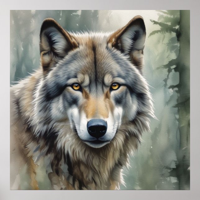 Poster Arte Inspiradora Motivacional Lone Wolf (Frente)
