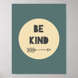 Poster Arte Inspiradora Seja Gentil - Arte para Berçário