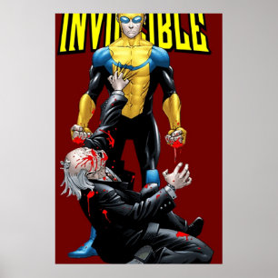 Poster arte invencível de heróis