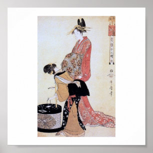 Póster Arte japonesa 1800's do vintage