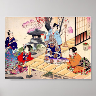 Poster Arte Japonesa Antiga da Vintage
