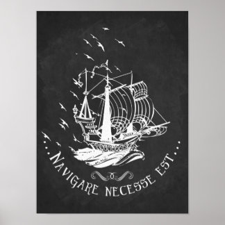 Póster Arte latina arte a bordo náutica