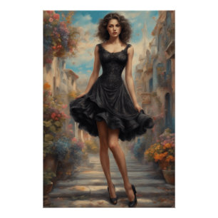 Póster Arte LBD: Trabalho de arte de Vestido Negro Avança