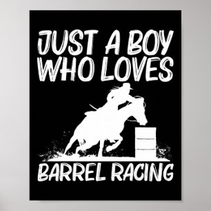 Poster Arte legal De Corrida De Barrel Para Rapazes Rid D