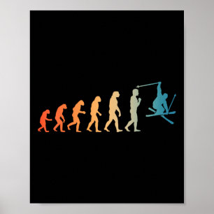 Poster Arte Legal de Esqui para Homens Mulheres Tema de E